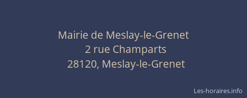 Mairie de Meslay-le-Grenet