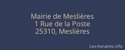 Mairie de Meslières