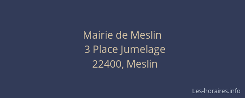 Mairie de Meslin
