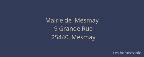 Mairie de  Mesmay