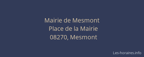 Mairie de Mesmont