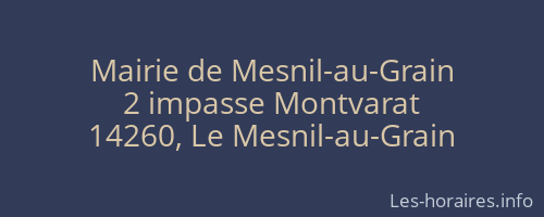 Mairie de Mesnil-au-Grain