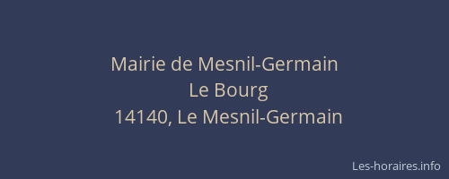 Mairie de Mesnil-Germain