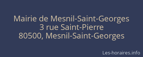 Mairie de Mesnil-Saint-Georges