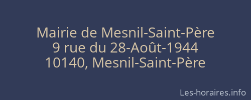 Mairie de Mesnil-Saint-Père