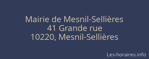 Mairie de Mesnil-Sellières