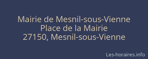 Mairie de Mesnil-sous-Vienne