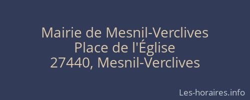 Mairie de Mesnil-Verclives