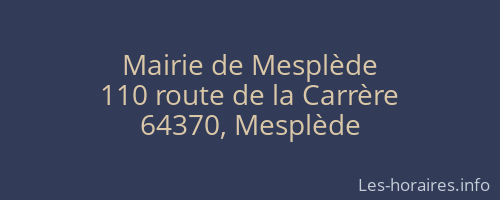 Mairie de Mesplède