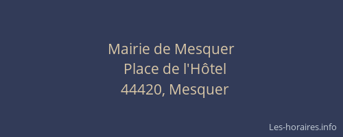 Mairie de Mesquer