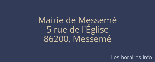 Mairie de Messemé