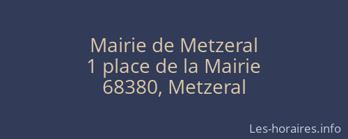 Mairie de Metzeral