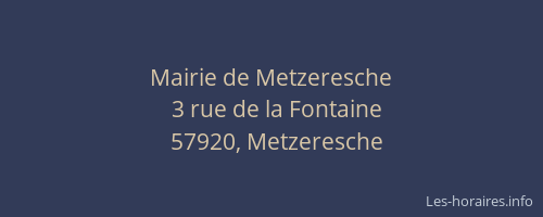 Mairie de Metzeresche