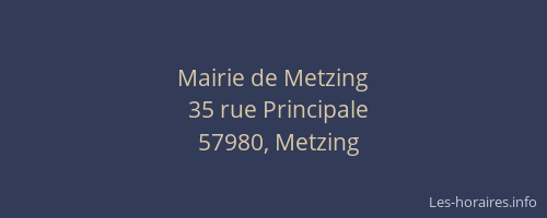 Mairie de Metzing