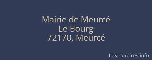 Mairie de Meurcé