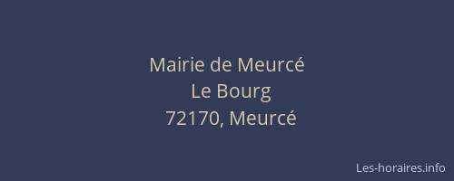 Mairie de Meurc&eacute;