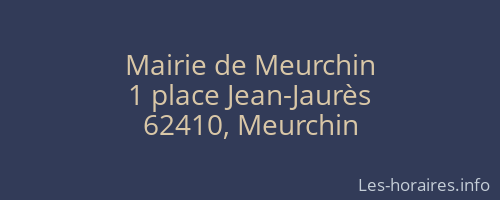 Mairie de Meurchin