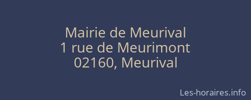 Mairie de Meurival