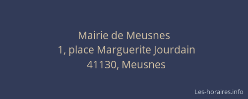 Mairie de Meusnes