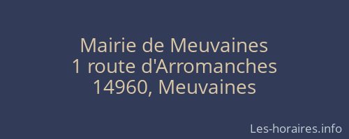 Mairie de Meuvaines