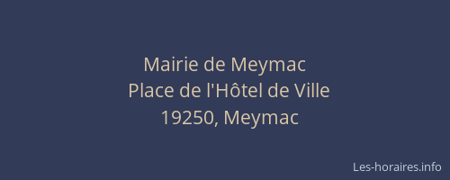 Mairie de Meymac