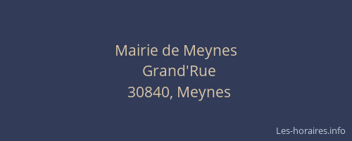 Mairie de Meynes