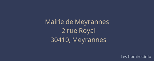 Mairie de Meyrannes