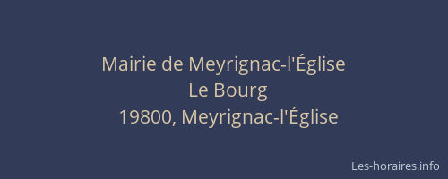 Mairie de Meyrignac-l'&Eacute;glise