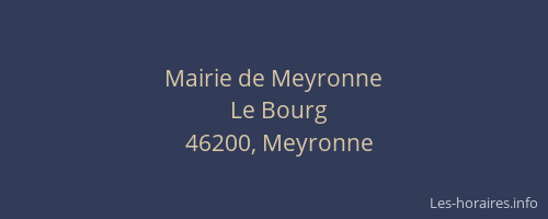 Mairie de Meyronne