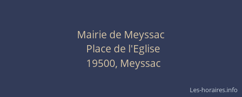 Mairie de Meyssac