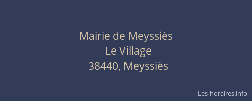 Mairie de Meyssiès