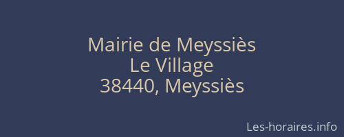 Mairie de Meyssiès