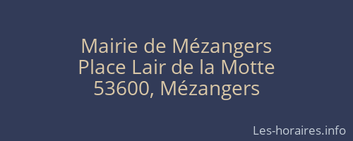 Mairie de Mézangers