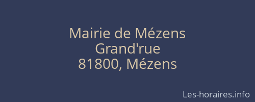 Mairie de Mézens
