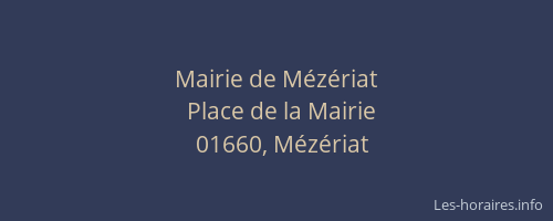 Mairie de Mézériat