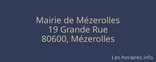 Mairie de Mézerolles
