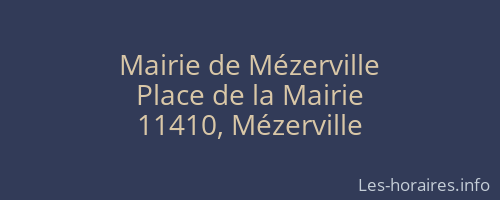 Mairie de Mézerville