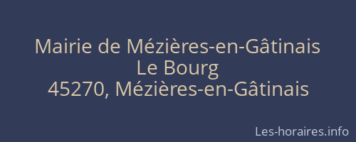 Mairie de Mézières-en-Gâtinais