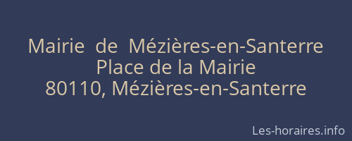 Mairie  de  Mézières-en-Santerre
