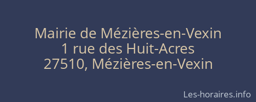 Mairie de Mézières-en-Vexin