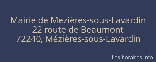 Mairie de Mézières-sous-Lavardin