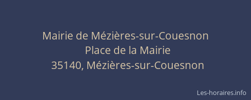 Mairie de Mézières-sur-Couesnon
