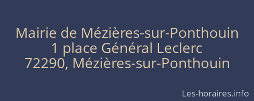 Mairie de Mézières-sur-Ponthouin