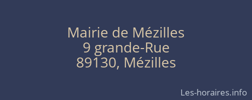 Mairie de Mézilles