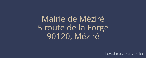 Mairie de Méziré