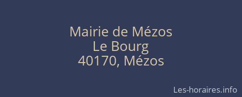 Mairie de Mézos