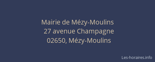 Mairie de Mézy-Moulins