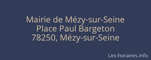 Mairie de Mézy-sur-Seine