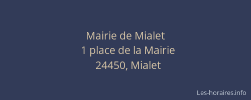 Mairie de Mialet