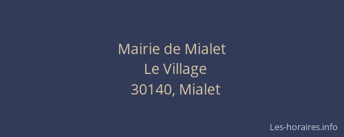 Mairie de Mialet